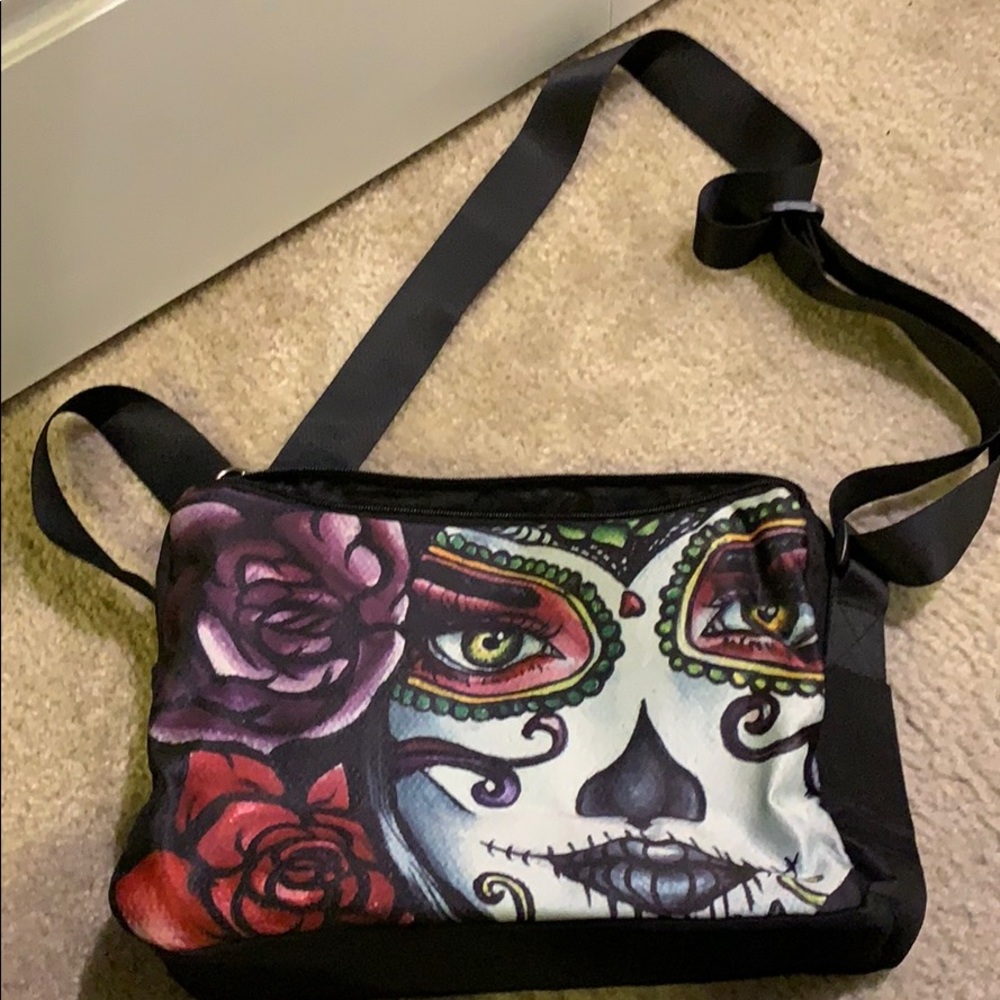 Day of the Dead messenger bag